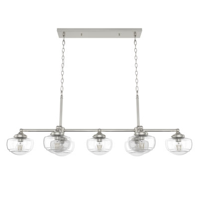 Luminaire suspendu linéaire à 7 lumières pour îlot de cuisine Saddle Creek