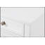 Commode élégante en bois blanc avec tiroirs pleine extension et joints en queue d'aronde pour le rangement moderne-2128629875