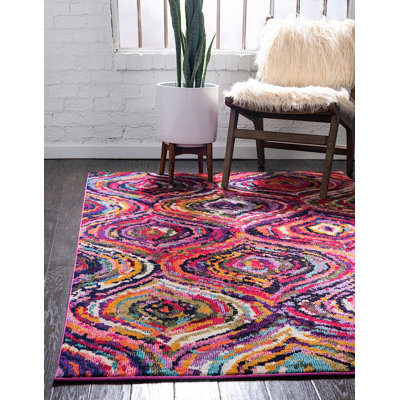 Tapis mauve / orange Eddins