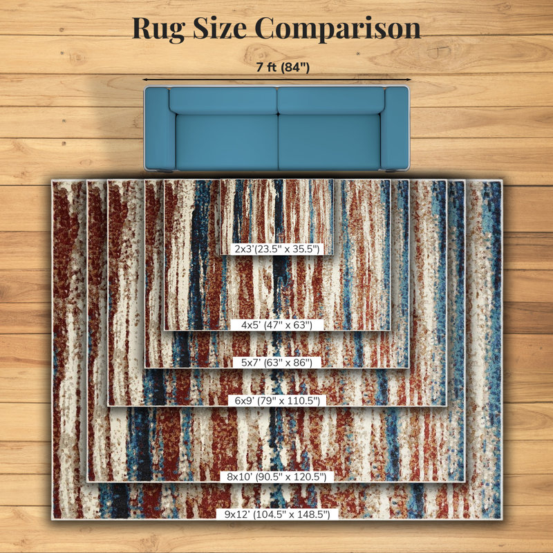 Sahiba Performance Abstract Indoor Rug, Rectangle 5' x 7'