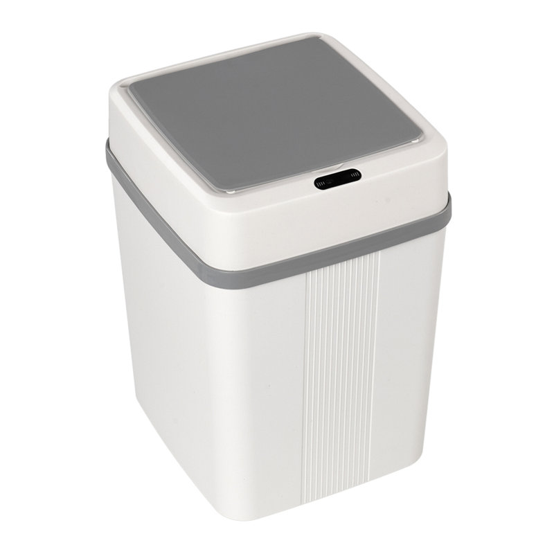 PP Motion Sensor Waste Bin - 12L, Whitee