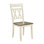 Ensemble de 2 chaises modernes au design moderne avec cadre en bois blanc antique