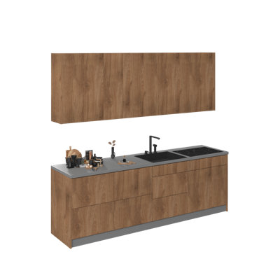 FK-FUSION 103'' W x 96'' H Medium Density Fiberboard (MDF) Kitchen Cabinet Set Ready-to-Assemble
