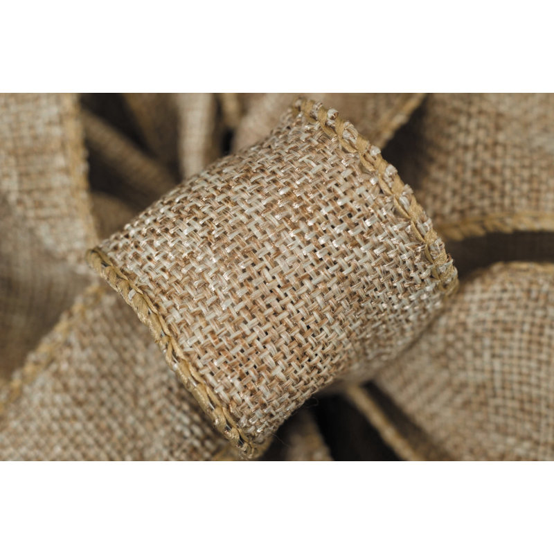 Ruban de jute câblé 1,5 po X50Yds, Naturel / naturel