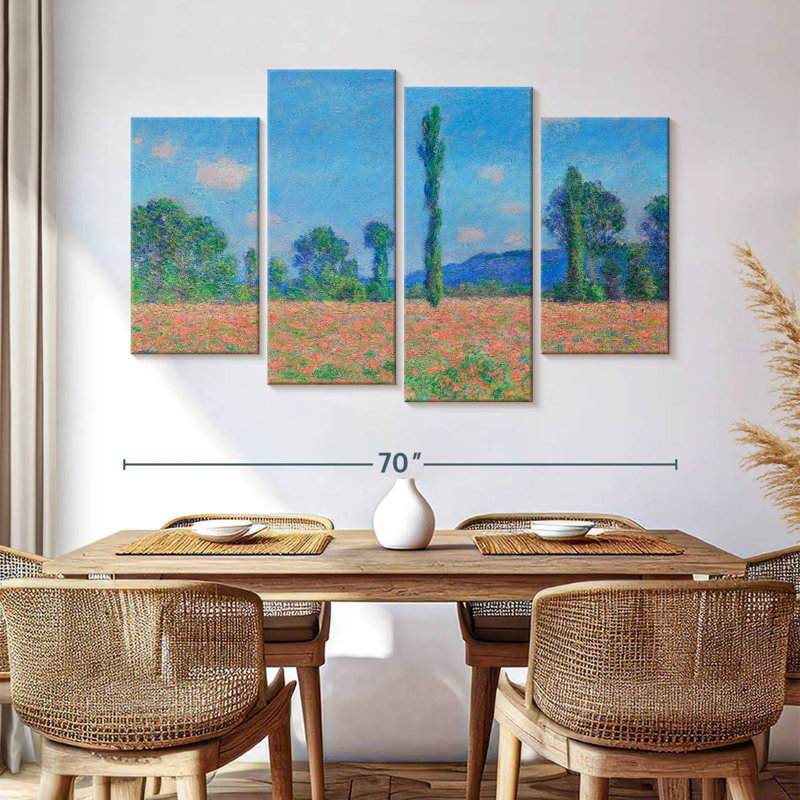 Alvord Poppy Field Giverny 1891, 42" H x 68" W