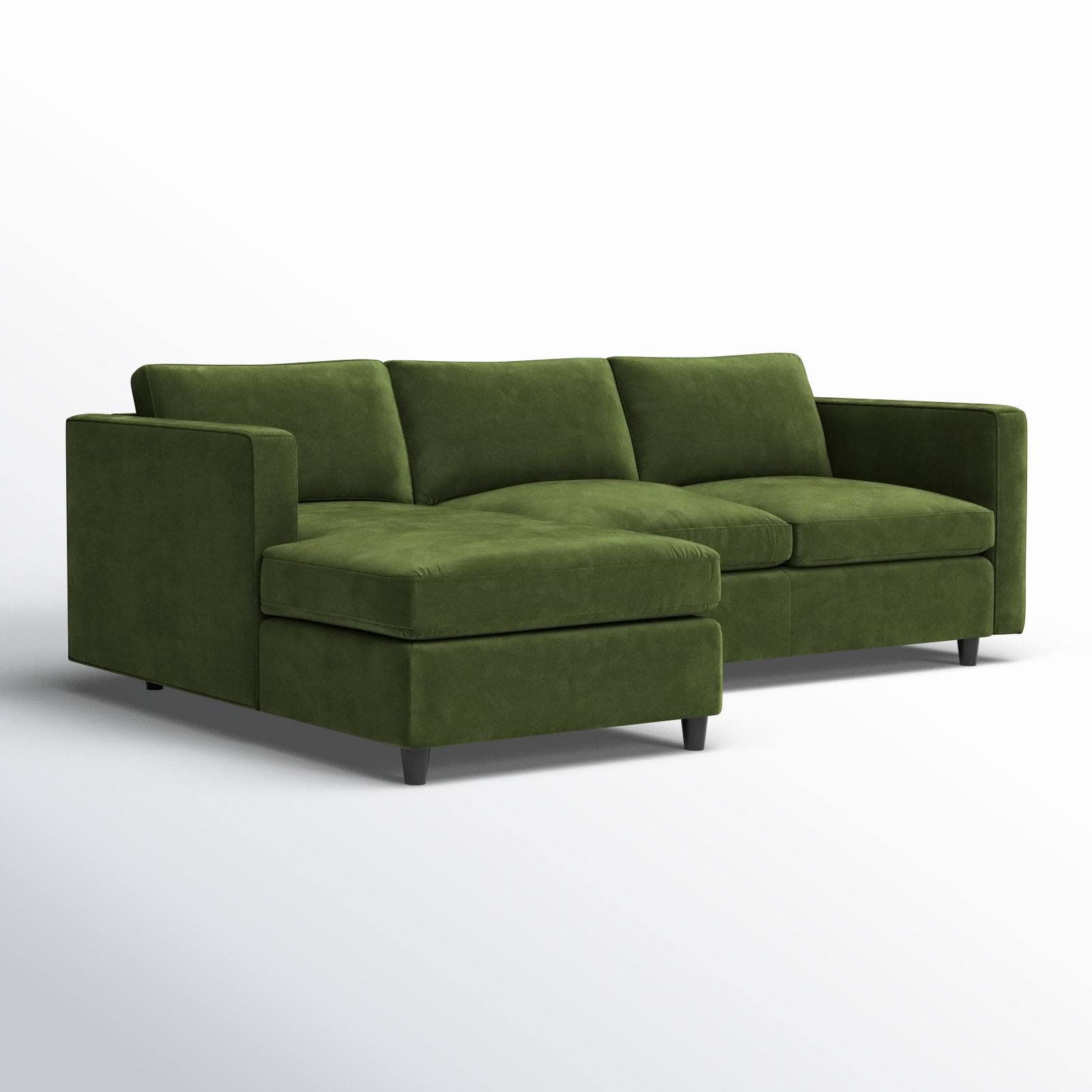 Fleetwood Velvet Modular Sectional, Midnight Moss Performance Velvet