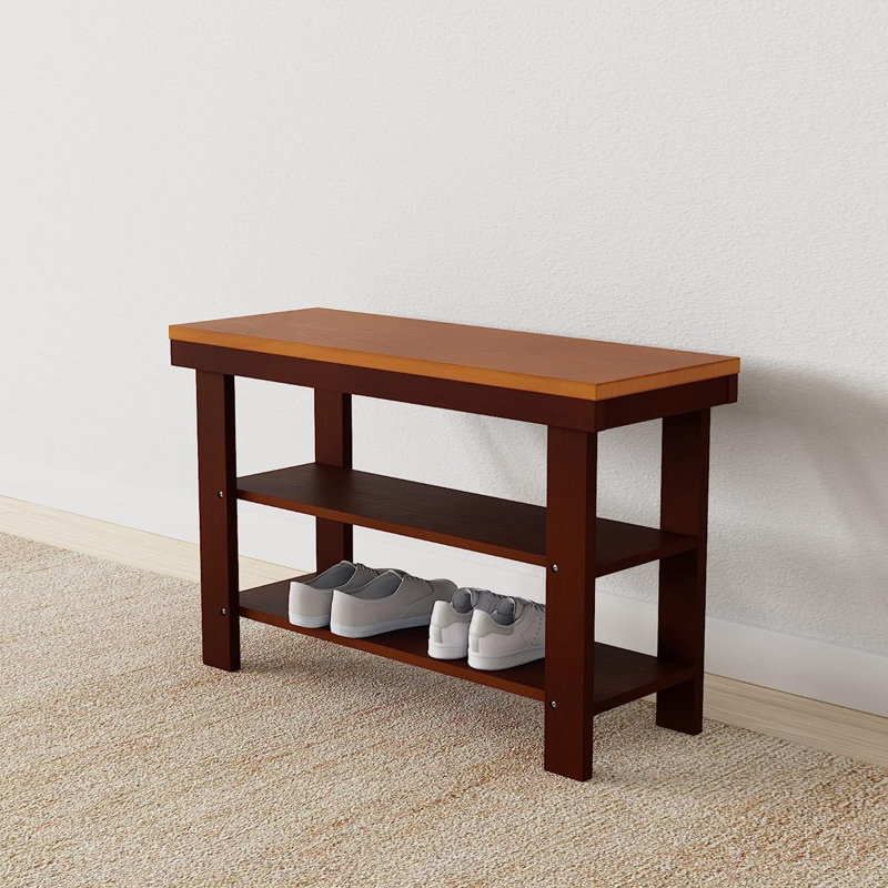 Castoro Solid Wood Storage Bench, Espresso