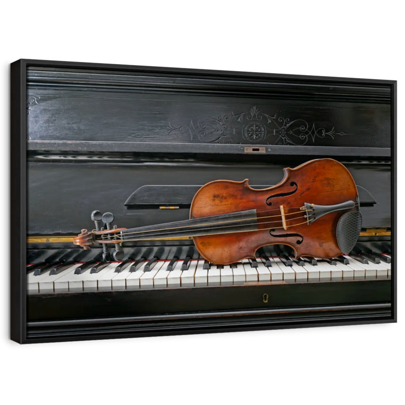 Violon piano, reproduction sur toile, H 9 po x l 13 po