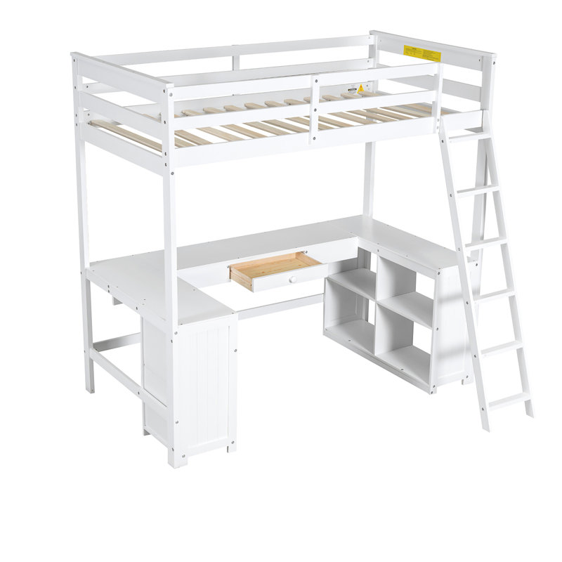 Lit plateforme Keano, Lit simple, Blanc