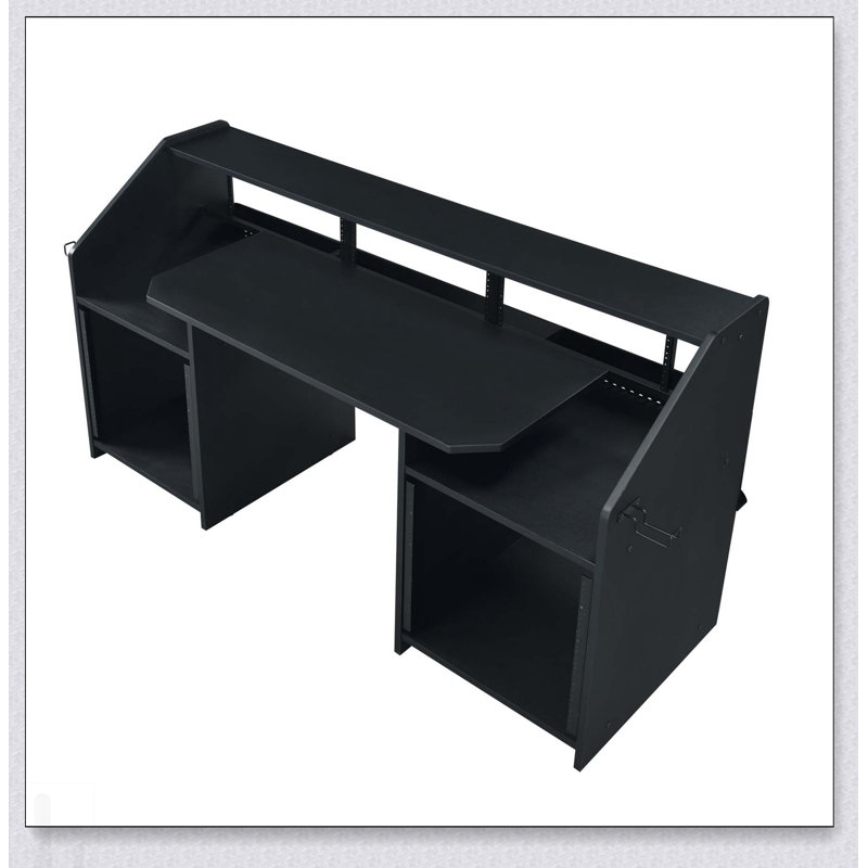 Bureau de musique rectangulaire avec 2 compartiments ouverts pour les fabricants de pointe, espace de travail spacieux et durable