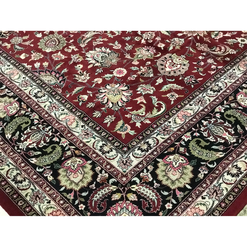 Jahan Wool Oriental Area Rug in Rust