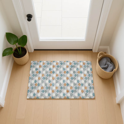 Tapis géométrique intérieur / extérieur lavable à la machine Chantille ACN2568