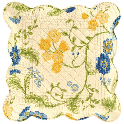 Colonial Williamsburg Blue Carlisle Quilted Pillow