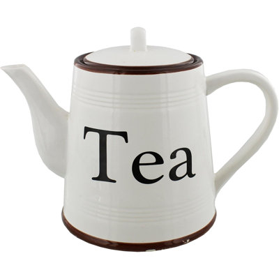 Country Living Farmhouse Ceramic Teapot With Lid