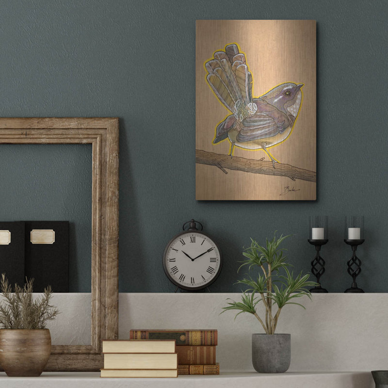 Art mural en métal luxueux «Tails Up» par Bebe Keith, 12 po x 16 po, H 16 po x l 12 po