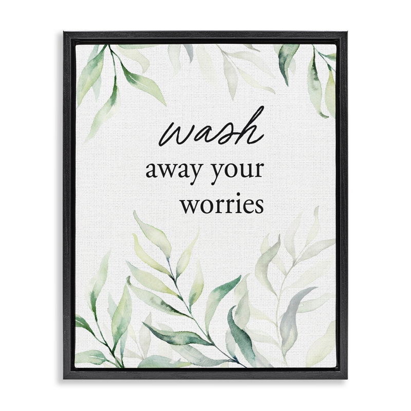 Cadre flottant Wash Away Worries, Cadre flottant noir de jais, H 21 po x l 17 po