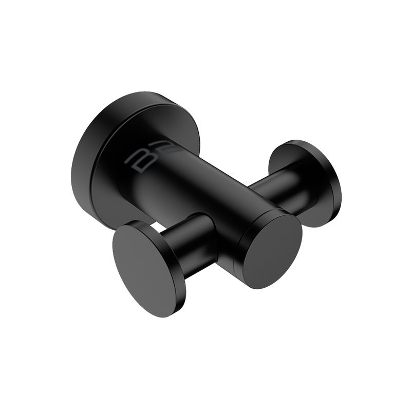 Double Robe Hook, Matte Black