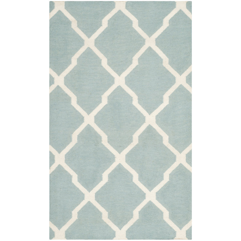 Traylor Geometric Wool Hand Woven Area Rug, Rectangle 122 x 183 cm