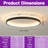 Deontee Modern Dimmable LED Flush Mount Ceiling Light with Remote Control-99207313-112577111