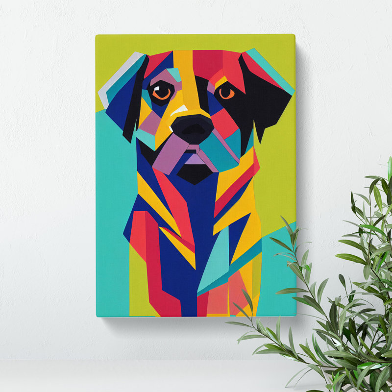 Abstract Dog No.1 - Wrapped Canvas, 76cm H x 50cm W x 3cm D