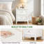 HOMCOM Nightstand with 2 Drawers White