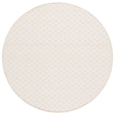 Northport Hand Woven Wool/Cotton Geometric Rug in Ivory/Beige