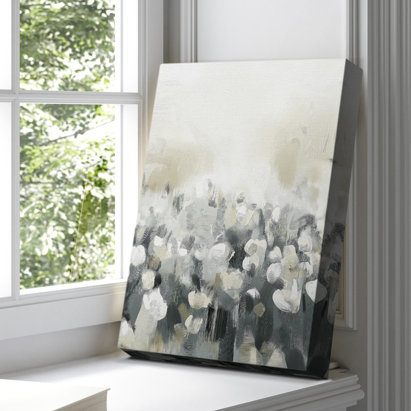 Floral avec toile tendue tendue CCLXII Gallery - prêt à être accroché, H 36 po x l 24 po
