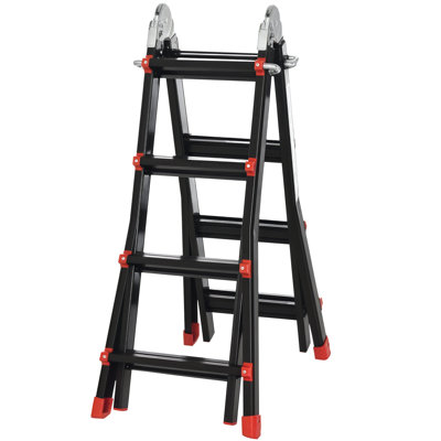 Ringles 8 - Step Aluminum Folding Small Step Ladder