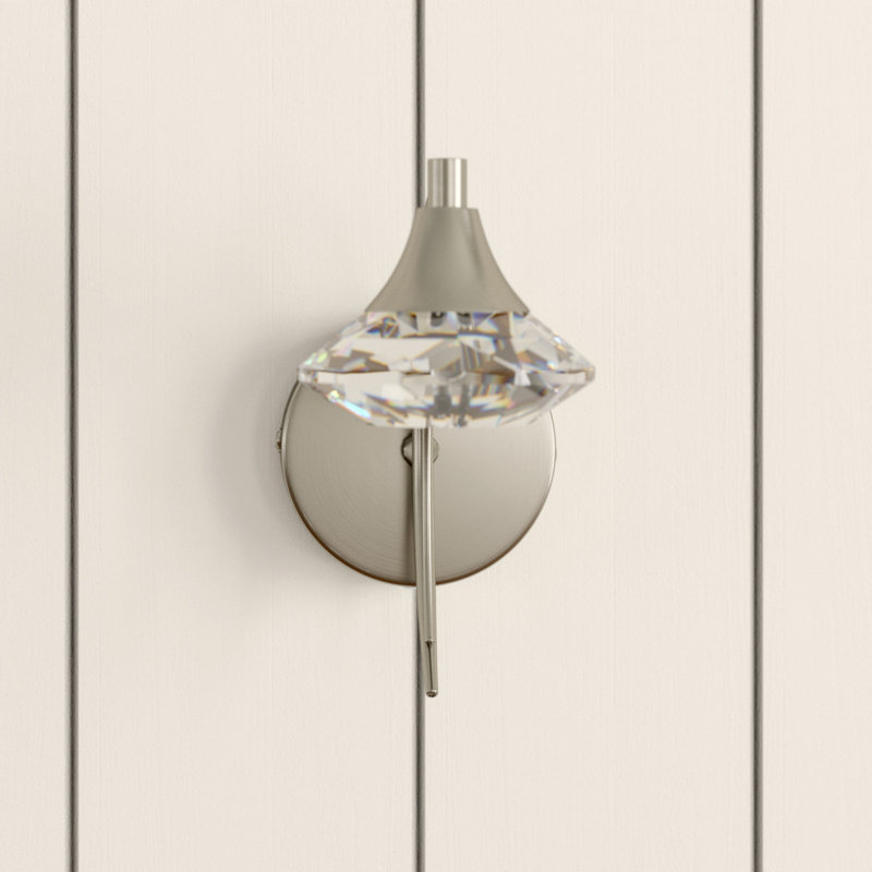 Greenhaw Armed Sconce, Satin Chrome