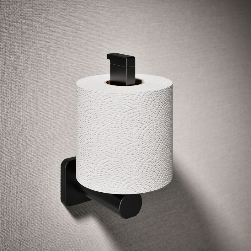 Porte-papier hygiénique vertical Parallel, Noir mat