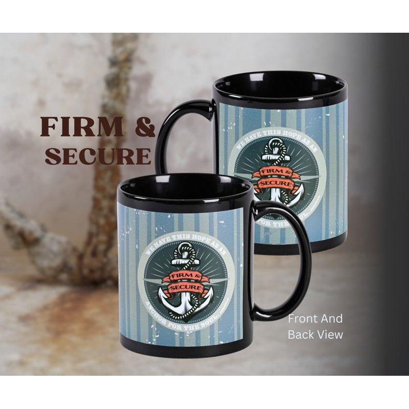 Tasse noire ancre «We Have This Hope»