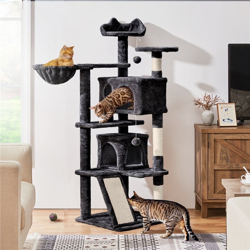 Arbre à chat 57,5 po Topeka, Noir