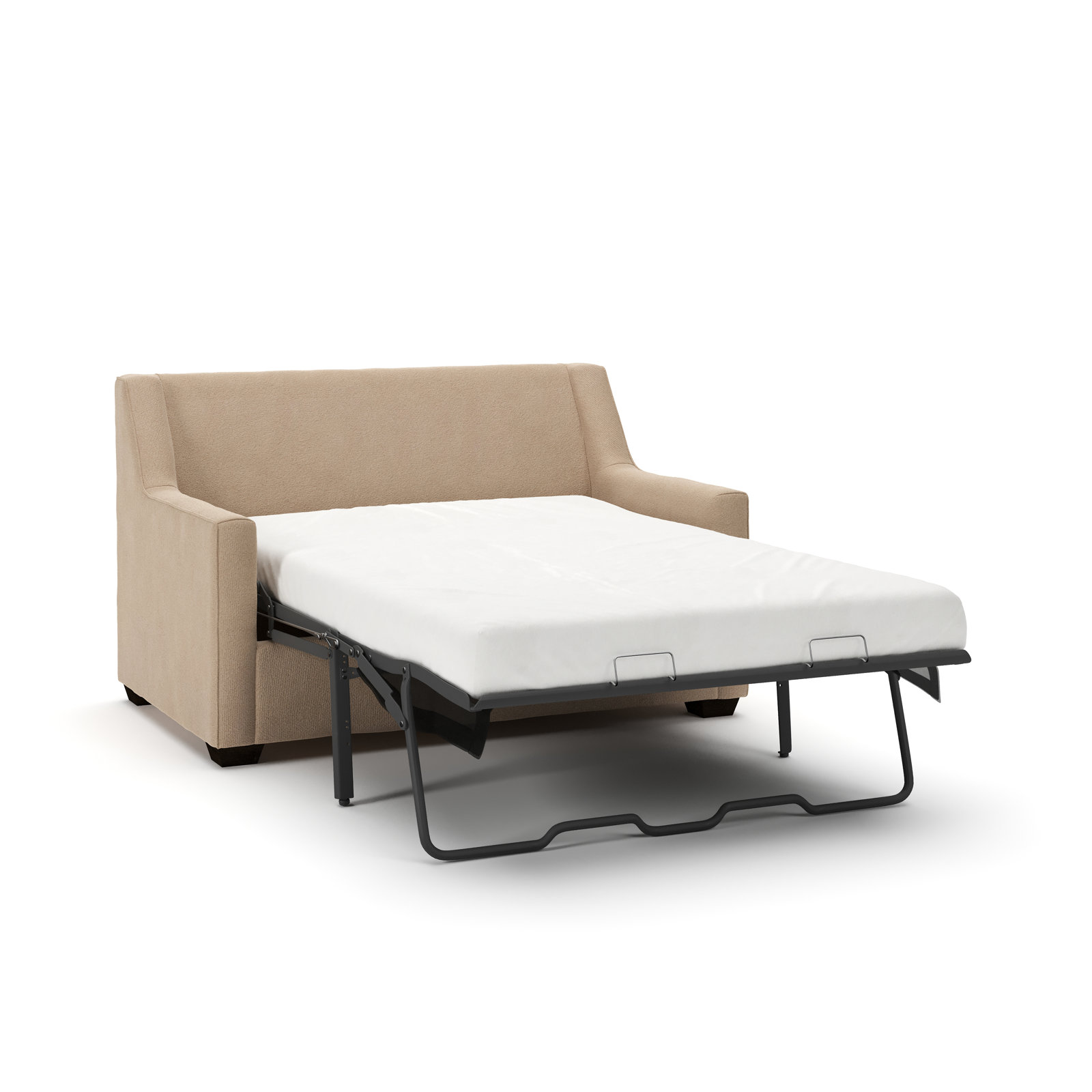 Gemi 56.5'' Upholstered Sofa, Bella Toast Performance Velvet