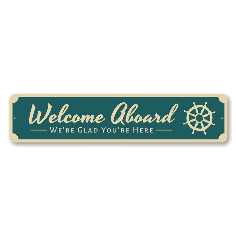 Panneau de bienvenue en aluminium, H 6 po x l 24 po x P 0,06 po