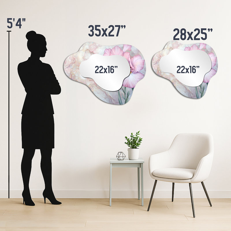 Miroir mural Floral, 25 po x 28 po