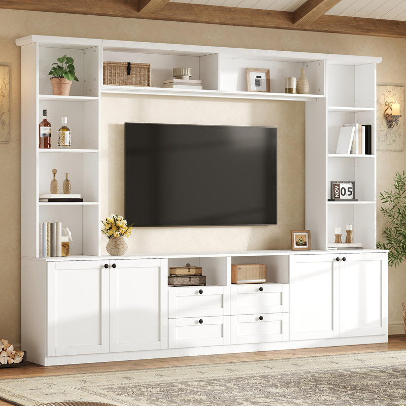 Meuble audio-vidéo Farmhouse Elegant, Blanc