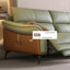Causeuse-coussin standard en cuir véritable vert