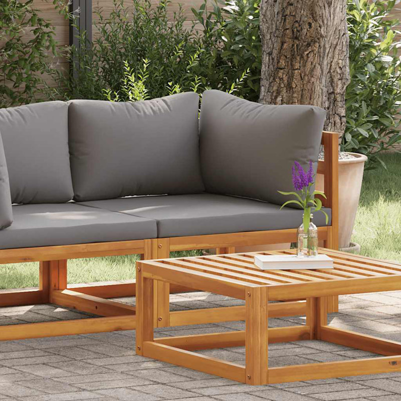 Chaise de patio avec coussins Fernley, Dark Grey, Corner sofa (2 pcs)