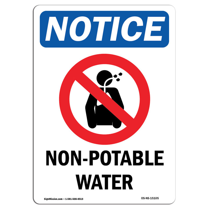 Panneau d'eau non potable