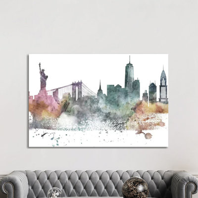" Philadelphia Pastel Skylines " by WallDecorAddict
