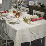Christmas Tablecloth Metallic Gonk Theme Embossed Design