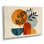 «Blue and Orange Boho Minimalist Geometric Plant - Botanicals, impressions encadrées, art mural sur toile botanique bleu
