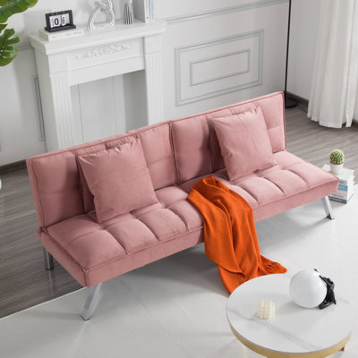 67.7” Futon Sofa Bed Red