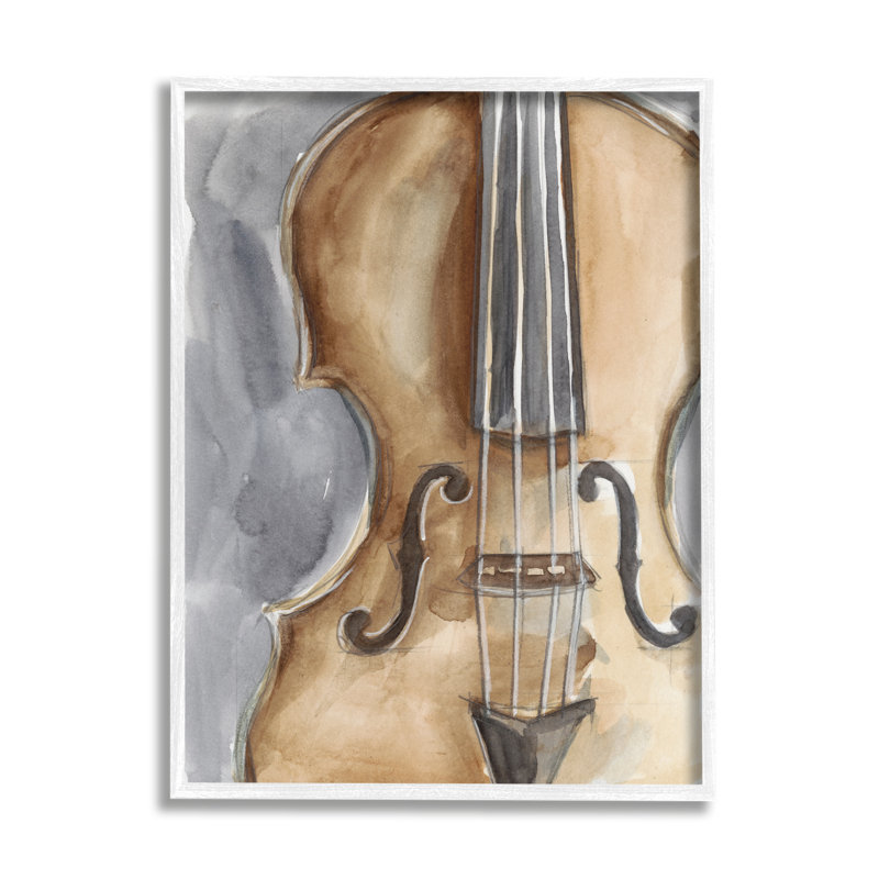 Cello Music, peinture encadrée, art numérique par Ethan Harper, Estampe numérique encadrée blanc bord de mer