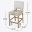 Ensemble de 2 tabourets de comptoir 27 pouces, tissu