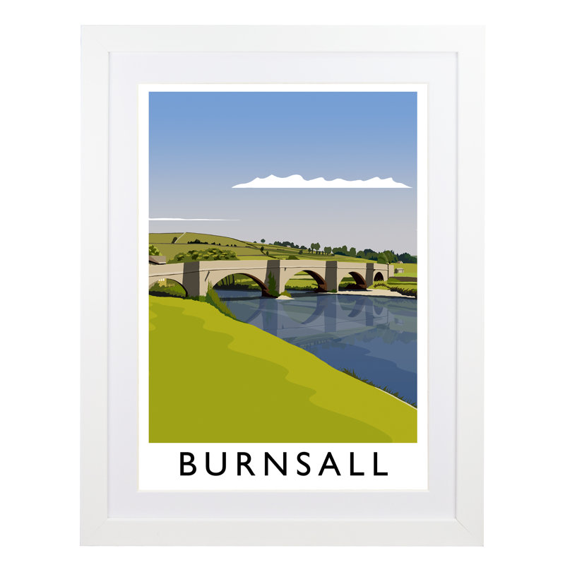 Burnsall Portrait - Print, 40cm H x 30cm W x 3cm D, White Framed