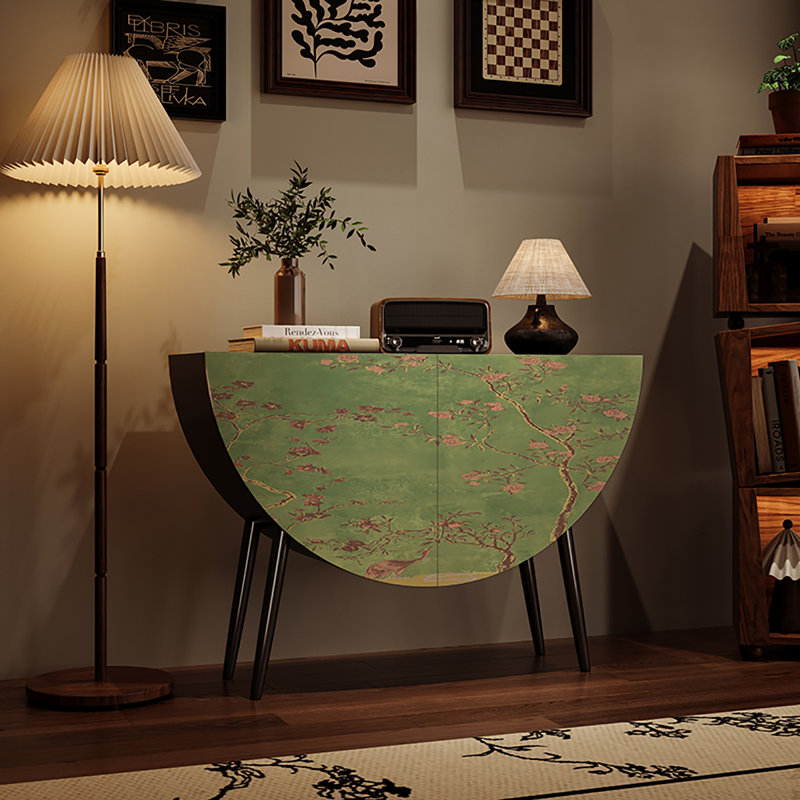 Wabi-sabi style semicircle household decor cabinet