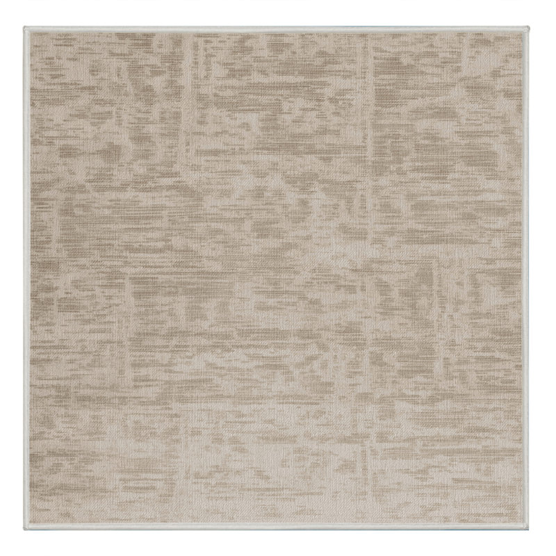 Machine Washable Abstract Beige Area Rug, Square 4'