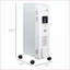 Chaufferette d'intérieur | 161 pieds carrés Pi. 3 modes de minuterie à télécommande oscillante 25,25 po 1500 W | Blanc neige | Acier