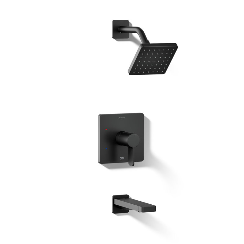 Parallel Rite-Temp Bath and Shower Trim, Matte Black